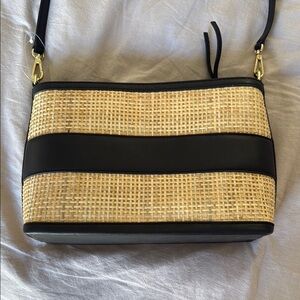 NEW! Cleabella rattan and leather cross body purse